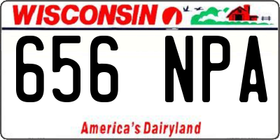 WI license plate 656NPA