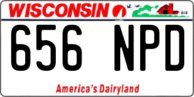 WI license plate 656NPD