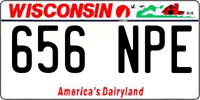 WI license plate 656NPE