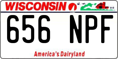 WI license plate 656NPF