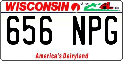 WI license plate 656NPG