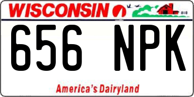 WI license plate 656NPK