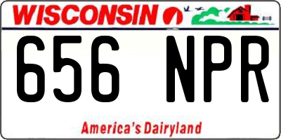 WI license plate 656NPR
