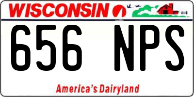WI license plate 656NPS