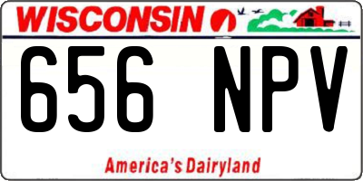 WI license plate 656NPV