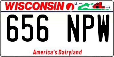 WI license plate 656NPW