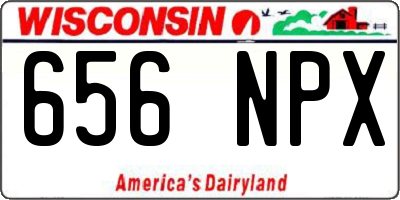 WI license plate 656NPX