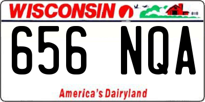 WI license plate 656NQA
