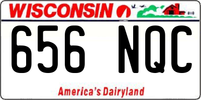 WI license plate 656NQC