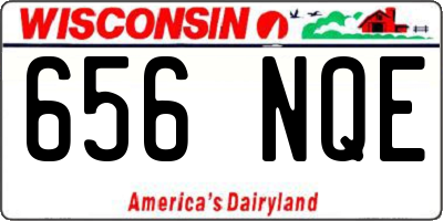 WI license plate 656NQE
