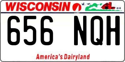 WI license plate 656NQH