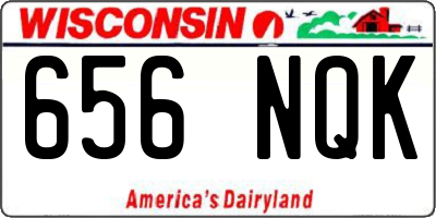 WI license plate 656NQK