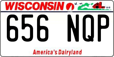 WI license plate 656NQP