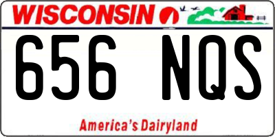 WI license plate 656NQS