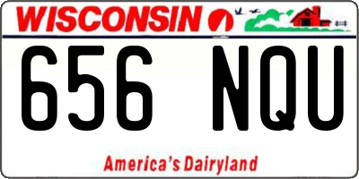 WI license plate 656NQU