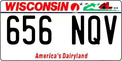 WI license plate 656NQV