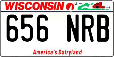 WI license plate 656NRB