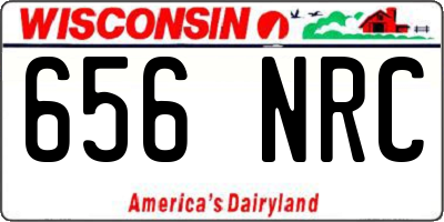 WI license plate 656NRC