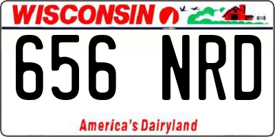 WI license plate 656NRD