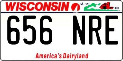 WI license plate 656NRE