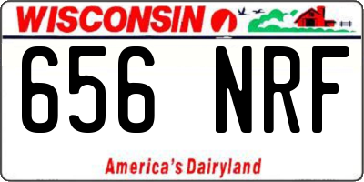 WI license plate 656NRF