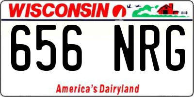 WI license plate 656NRG