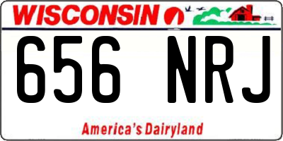WI license plate 656NRJ