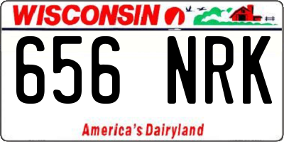 WI license plate 656NRK