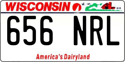 WI license plate 656NRL