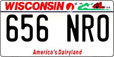 WI license plate 656NRO