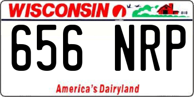 WI license plate 656NRP