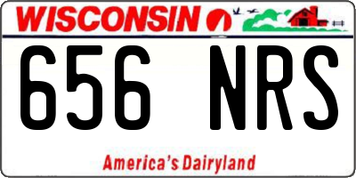 WI license plate 656NRS