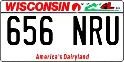 WI license plate 656NRU