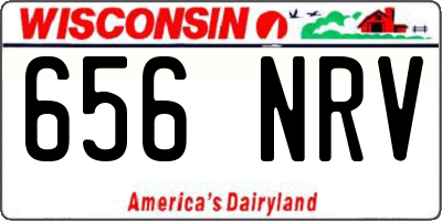 WI license plate 656NRV