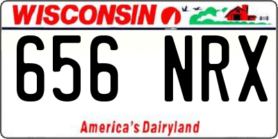 WI license plate 656NRX