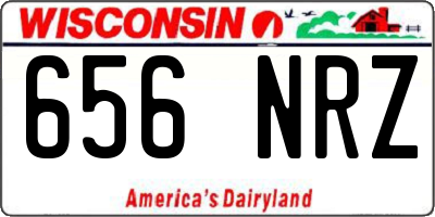 WI license plate 656NRZ