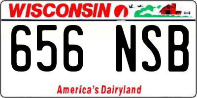 WI license plate 656NSB