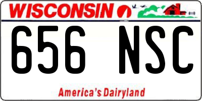 WI license plate 656NSC