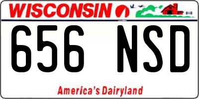 WI license plate 656NSD