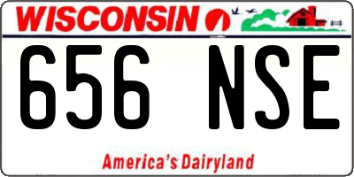 WI license plate 656NSE