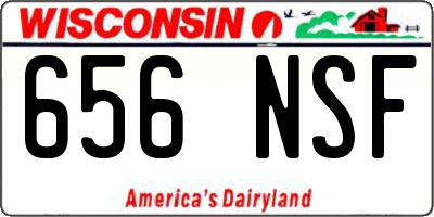 WI license plate 656NSF
