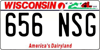 WI license plate 656NSG