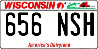 WI license plate 656NSH