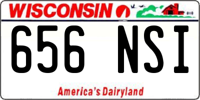 WI license plate 656NSI