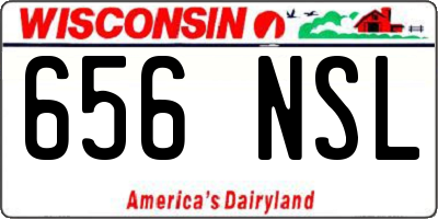 WI license plate 656NSL