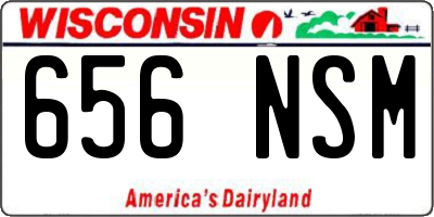 WI license plate 656NSM