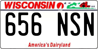 WI license plate 656NSN