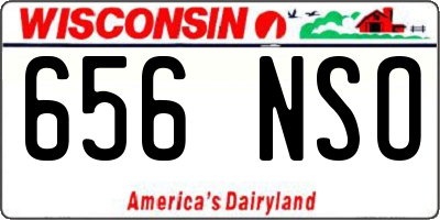 WI license plate 656NSO