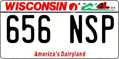 WI license plate 656NSP