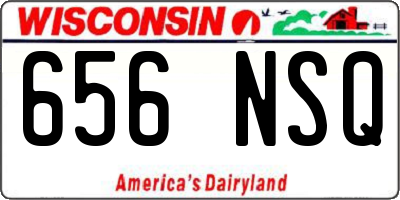 WI license plate 656NSQ